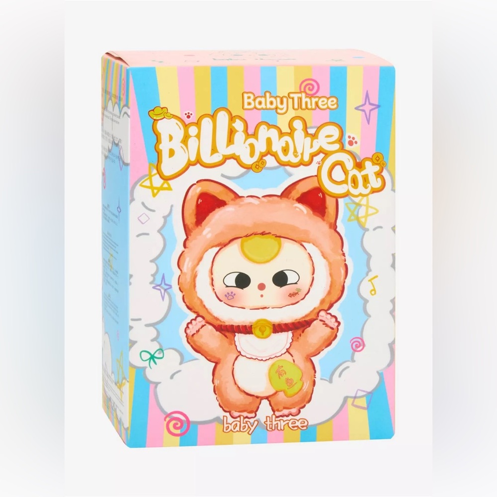 Baby Three Billionaire Cat Blind Box Plush Bag Clip